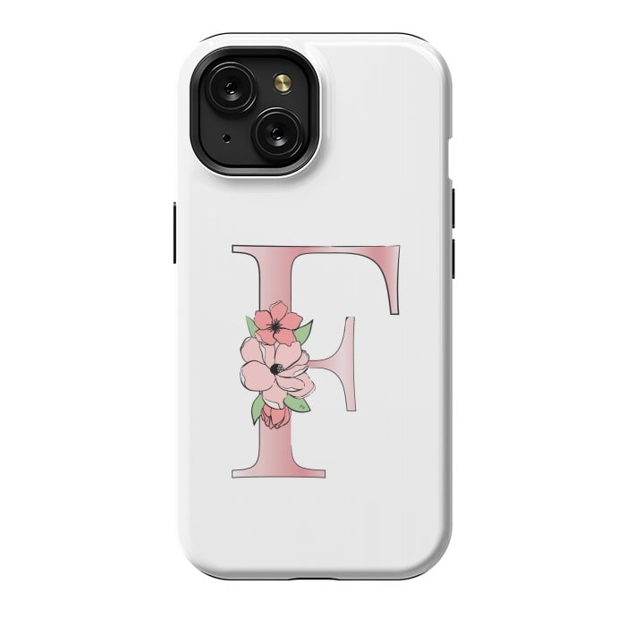iPhone 15 StrongFit Monogram Letter F by Martina