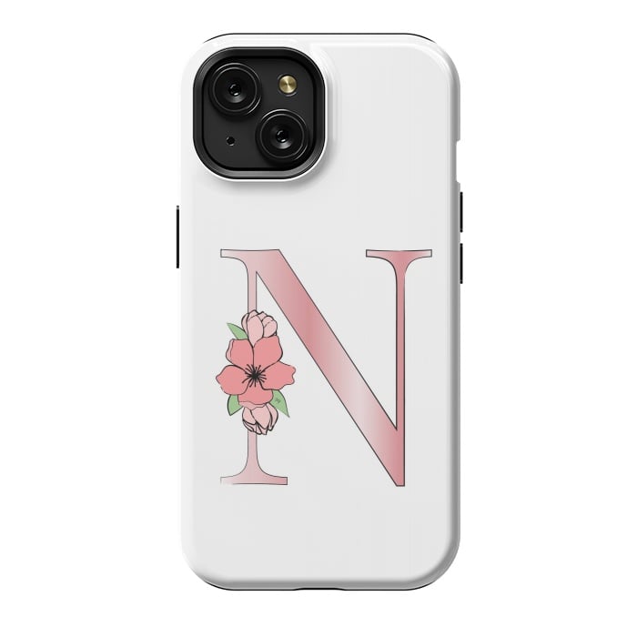 iPhone 15 StrongFit Monogram Letter N by Martina