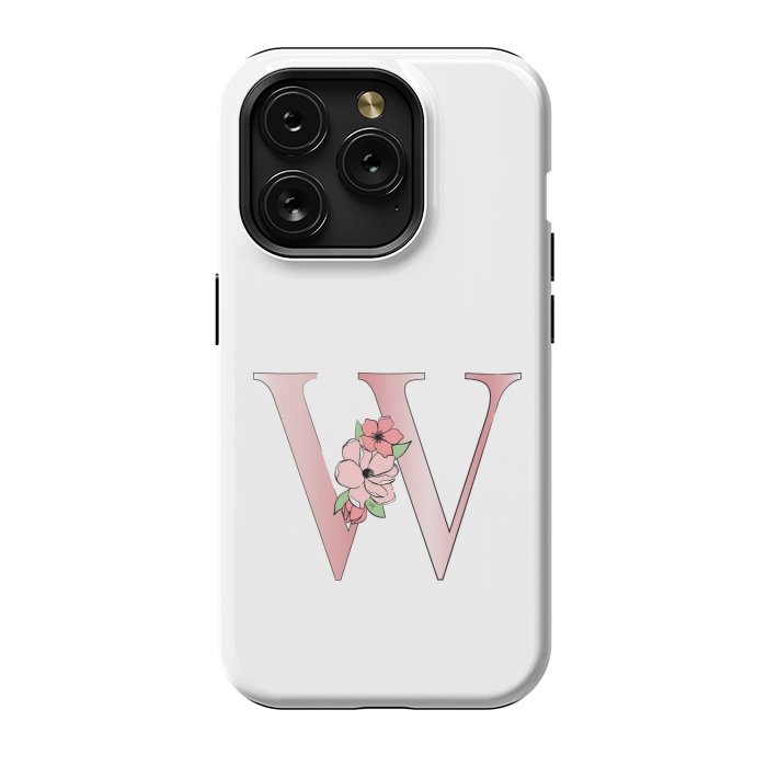 iPhone 15 Pro StrongFit Monogram Letter W by Martina