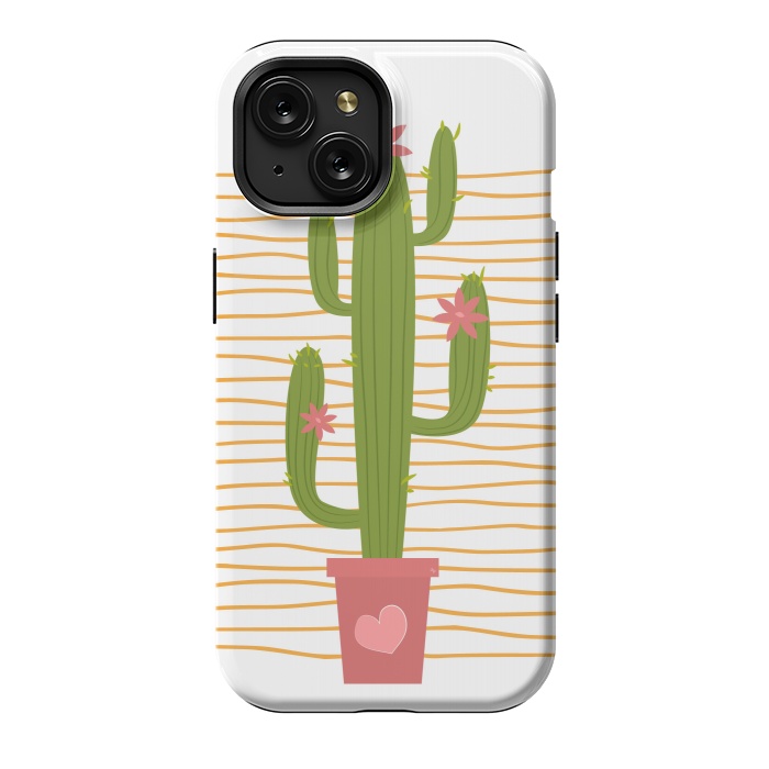 iPhone 15 StrongFit Happy Cactus by Martina
