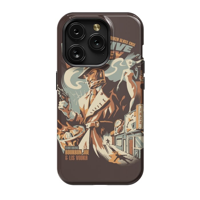 iPhone 15 Pro StrongFit Detective Whiskey by Ilustrata
