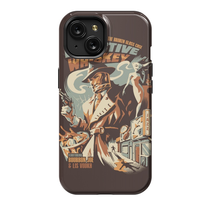 iPhone 15 StrongFit Detective Whiskey by Ilustrata