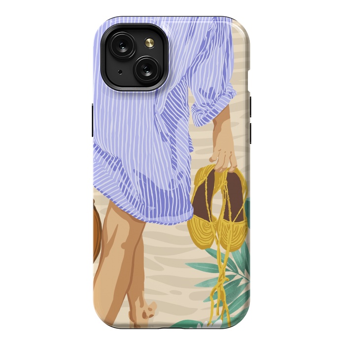 iPhone 15 Plus StrongFit I followed my heart & it led me to the beach | Boho Ocean Sand Sea Beachy Fashion Summer by Uma Prabhakar Gokhale