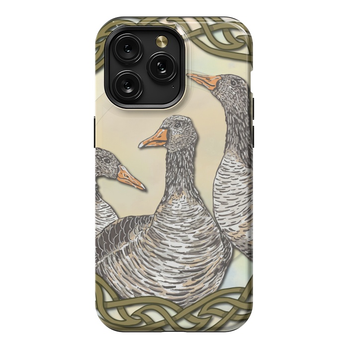 iPhone 15 Pro Max StrongFit Celtic Goose by Lotti Brown