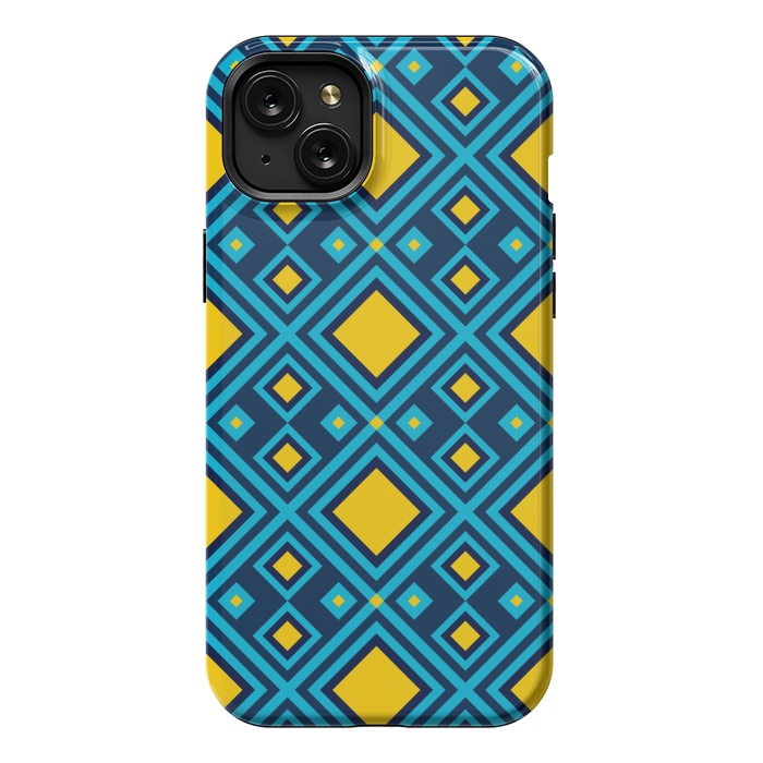 iPhone 15 Plus StrongFit Geometric Abstract Diamond by TMSarts
