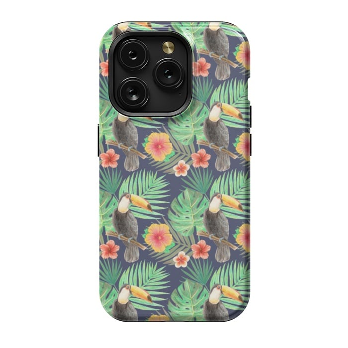 iPhone 15 Pro StrongFit toucan bird in a jungle by Alena Ganzhela