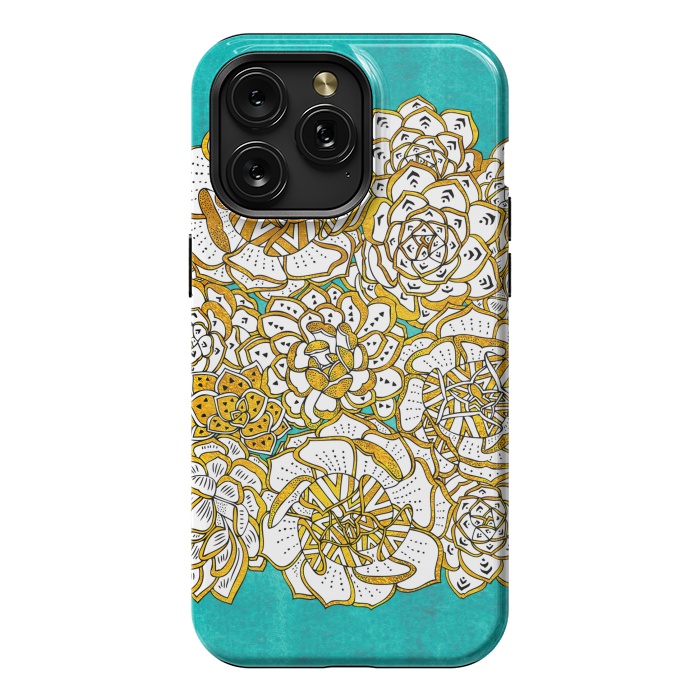 iPhone 15 Pro Max StrongFit Succulents Sea by Pom Graphic Design