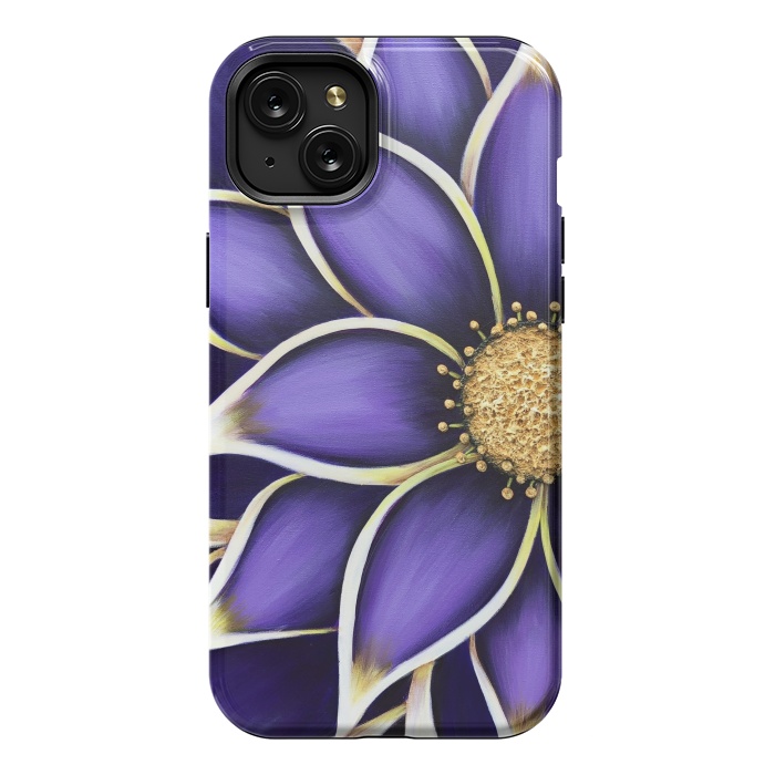 iPhone 15 Plus StrongFit Purple Passion II by Denise Cassidy Wood