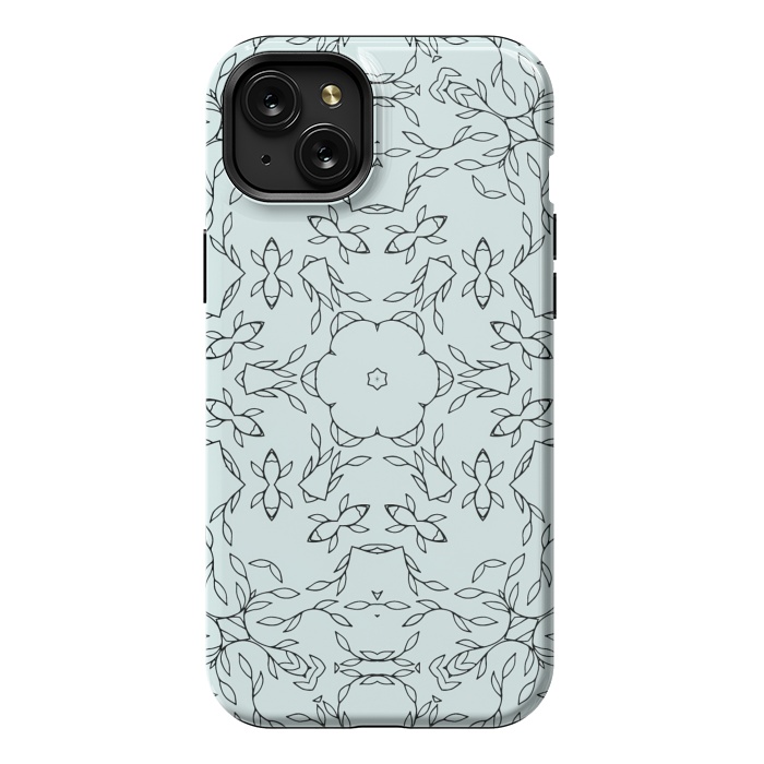 iPhone 15 Plus StrongFit Creeper Kaleidoscope Mandala by Creativeaxle