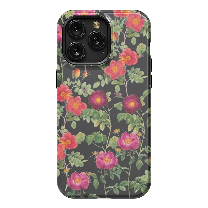 iPhone 15 Pro Max StrongFit Dark Roses by Zala Farah