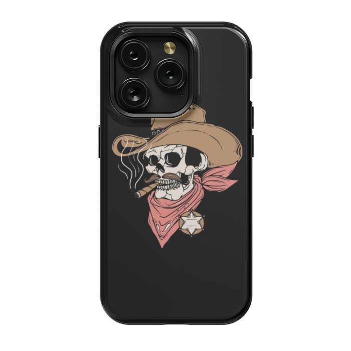 iPhone 15 Pro StrongFit Skull Sheriff by Afif Quilimo