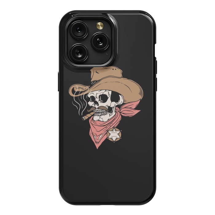 iPhone 15 Pro Max StrongFit Skull Sheriff by Afif Quilimo