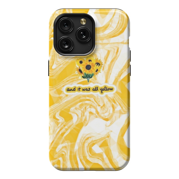 iPhone 15 Pro Max StrongFit Yellow marble by CAS