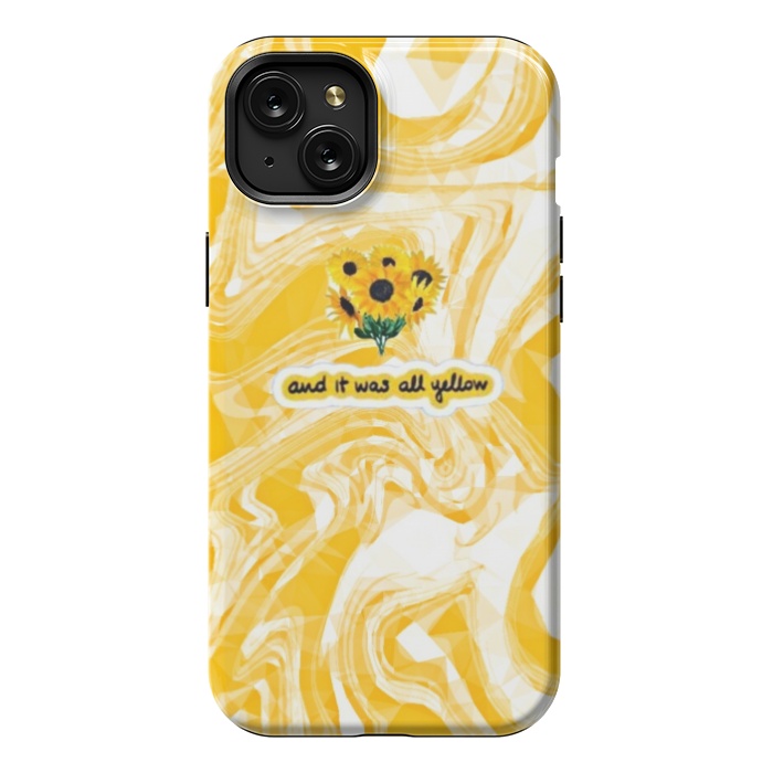 iPhone 15 Plus StrongFit Yellow marble by CAS