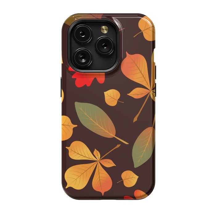 iPhone 15 Pro StrongFit Autumn Leaf Pattern Design by ArtsCase