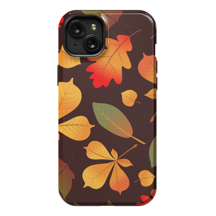 iPhone 15 Plus StrongFit Autumn Leaf Pattern Design by ArtsCase