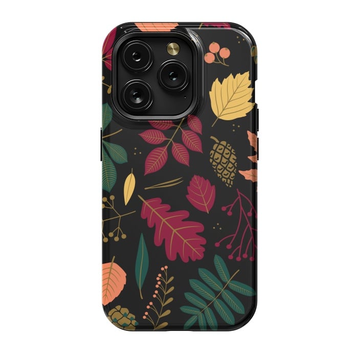 iPhone 15 Pro StrongFit Autumn Pattern With Leaves by ArtsCase