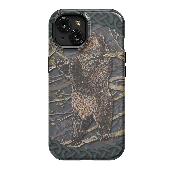iPhone 15 StrongFit Bear by Lotti Brown