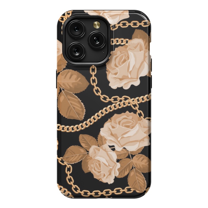 iPhone 15 Pro Max StrongFit copper floral chains by MALLIKA