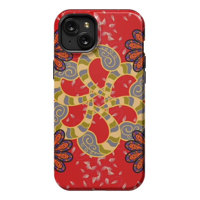 iPhone 15 Plus StrongFit Colored Mandala Pattern by ArtsCase