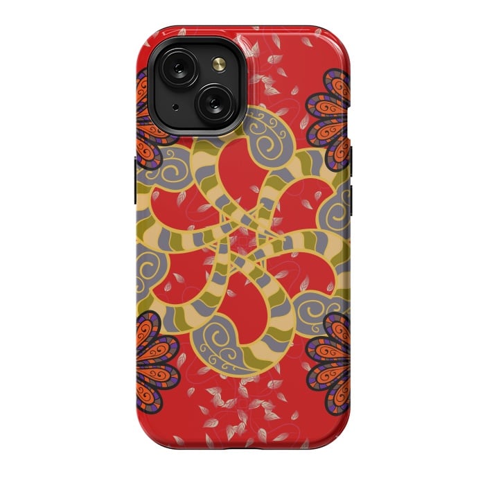 iPhone 15 StrongFit Colored Mandala Pattern by ArtsCase
