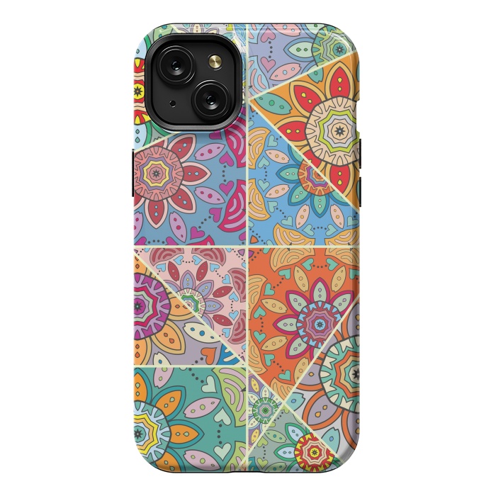 iPhone 15 Plus StrongFit Decorative Elements with Mandalas Designs by ArtsCase