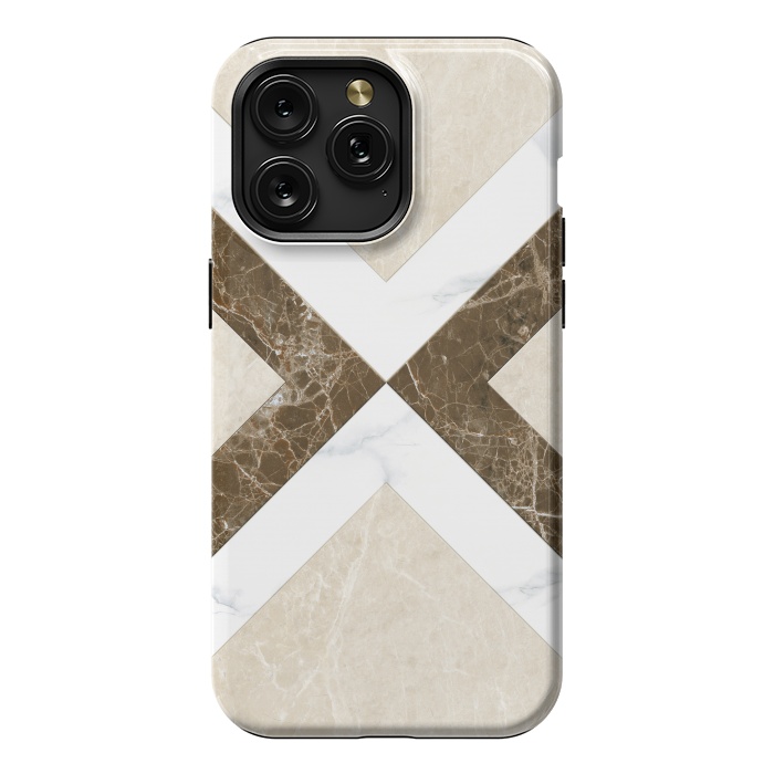iPhone 15 Pro Max StrongFit Decorative Marble Cross Design by ArtsCase