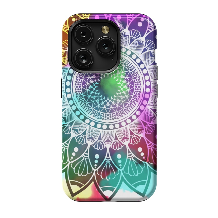 iPhone 15 Pro StrongFit Digital art Painting and Mandala Graphic Design by ArtsCase
