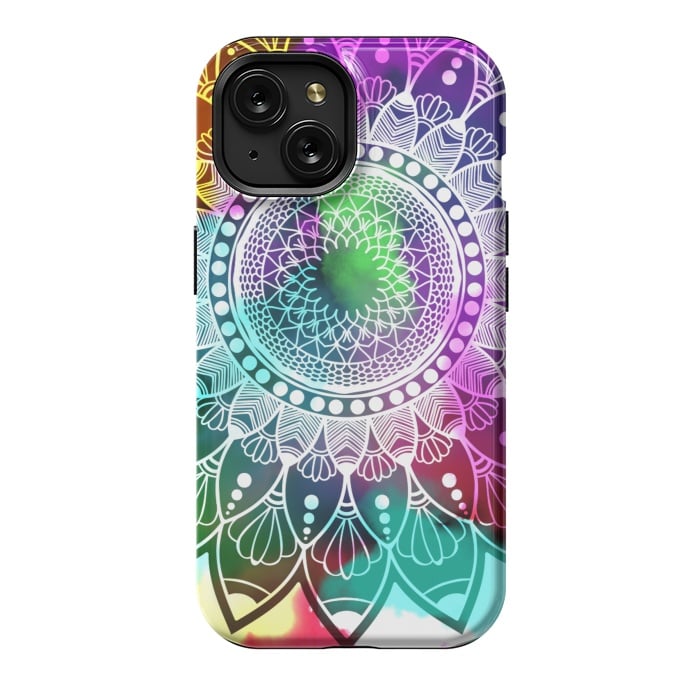 iPhone 15 StrongFit Digital art Painting and Mandala Graphic Design by ArtsCase