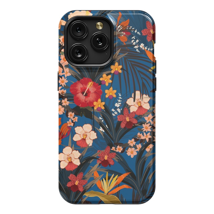 iPhone 15 Pro Max StrongFit Fashionable Tropical Environment with Deep Jungle Plants by ArtsCase