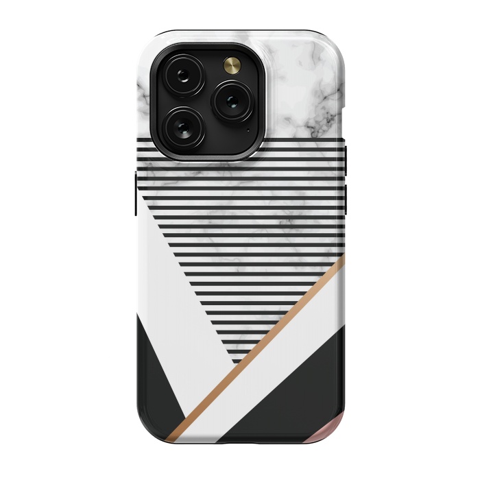 iPhone 15 Pro StrongFit Geometric Marble Design by ArtsCase