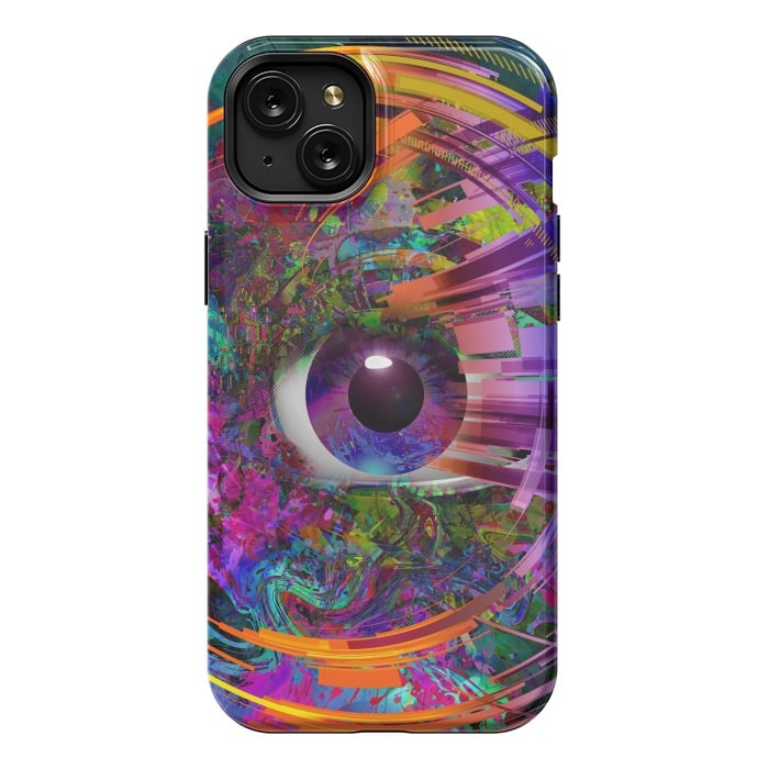 iPhone 15 Plus StrongFit Magic Eye Over Futuristic by ArtsCase