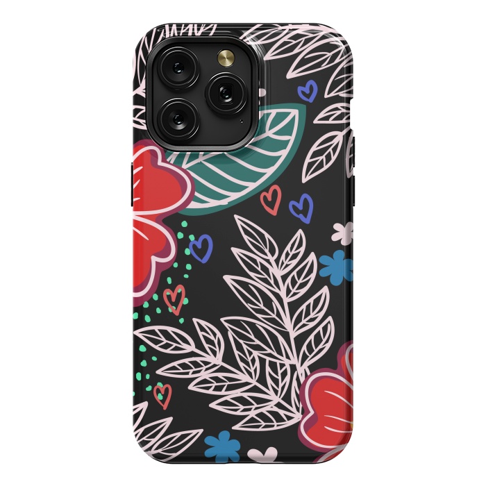 iPhone 15 Pro Max StrongFit Floral Pattern Design XIVI by ArtsCase