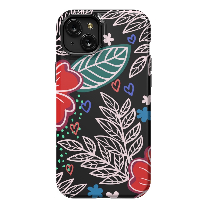 iPhone 15 Plus StrongFit Floral Pattern Design XIVI by ArtsCase