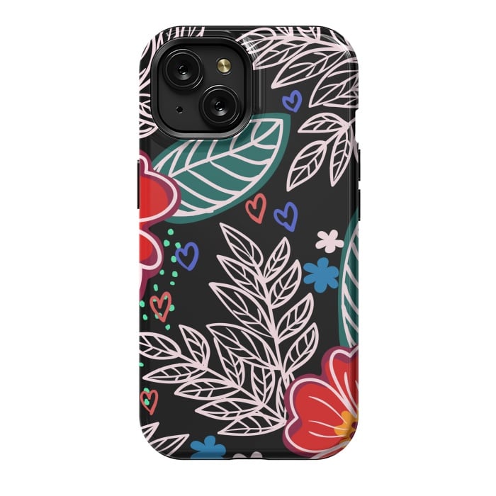iPhone 15 StrongFit Floral Pattern Design XIVI by ArtsCase