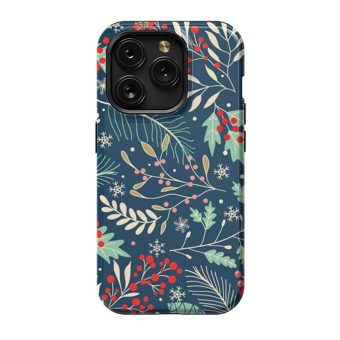 iPhone 15 Pro StrongFit Christmas Floral Design III by ArtsCase