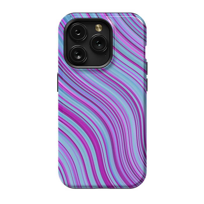 iPhone 15 Pro StrongFit Liquid Marble Blue Purple and Blue by ArtsCase