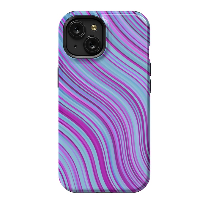 iPhone 15 StrongFit Liquid Marble Blue Purple and Blue by ArtsCase