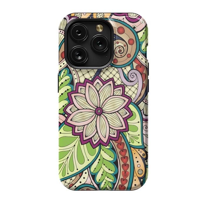 iPhone 15 Pro StrongFit Ornamental Seamless Ethnic Pattern by ArtsCase