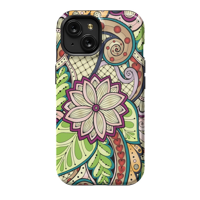 iPhone 15 StrongFit Ornamental Seamless Ethnic Pattern by ArtsCase