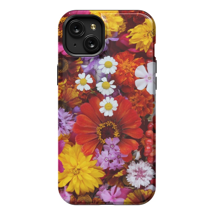 iPhone 15 Plus StrongFit Flowers in Different Shapes and Colors V  by ArtsCase