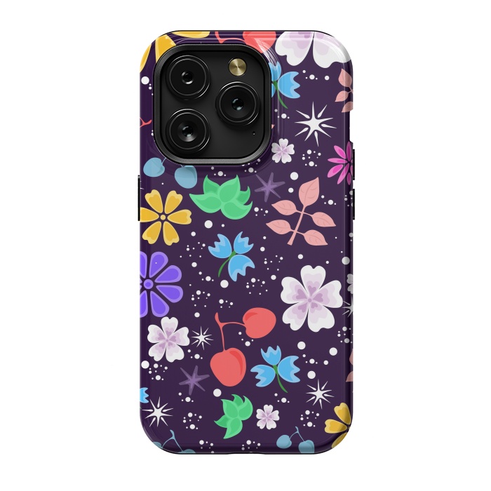 iPhone 15 Pro StrongFit Flowers with Purple Tones XXX  by ArtsCase