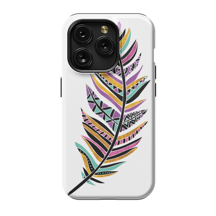 iPhone 15 Pro StrongFit Dreamy Feathers by Pom Graphic Design