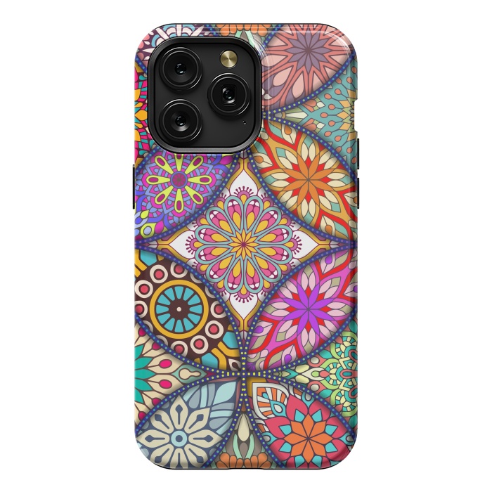 iPhone 15 Pro Max StrongFit Mandala pattern with bright colors 12 by ArtsCase