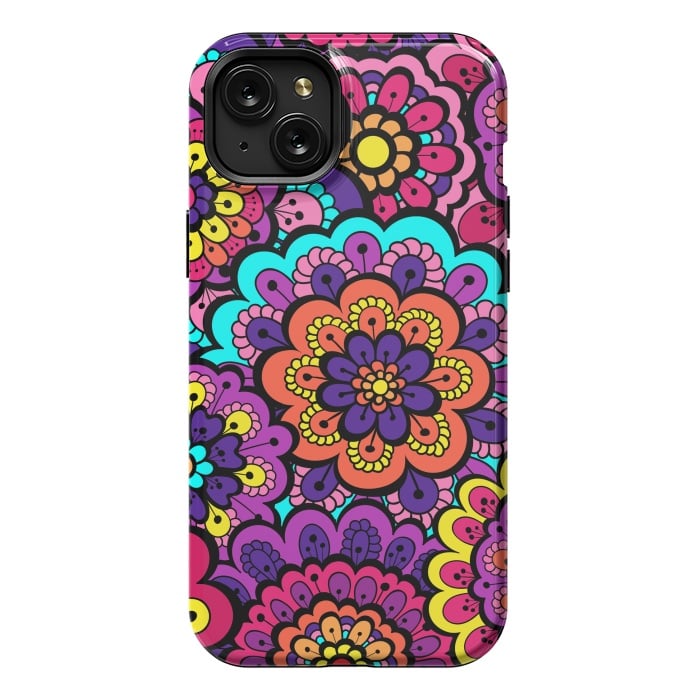 iPhone 15 Plus StrongFit Patterns Doodle Spring XII by ArtsCase