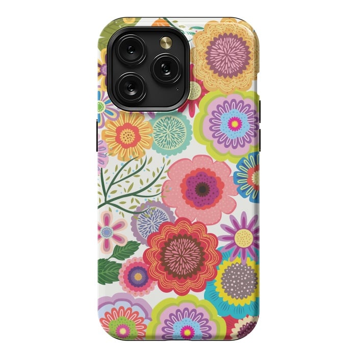 iPhone 15 Pro Max StrongFit Seamless Pattern with Flowers XI by ArtsCase