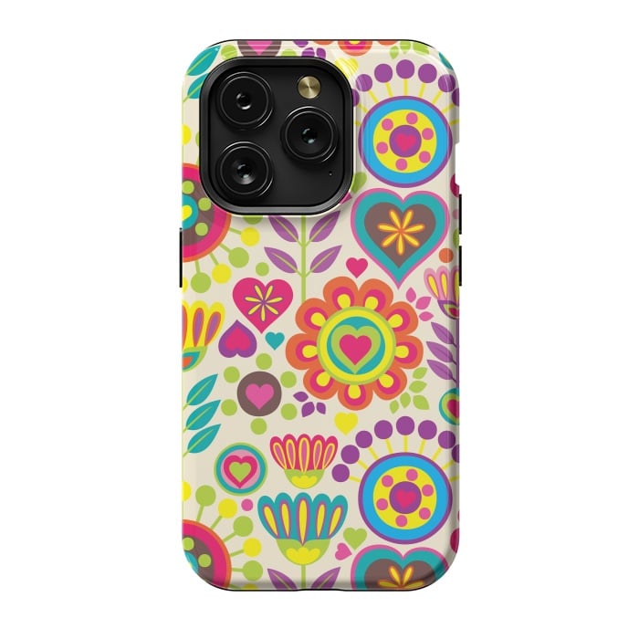 iPhone 15 Pro StrongFit Sweet Pink Flowers 789 by ArtsCase