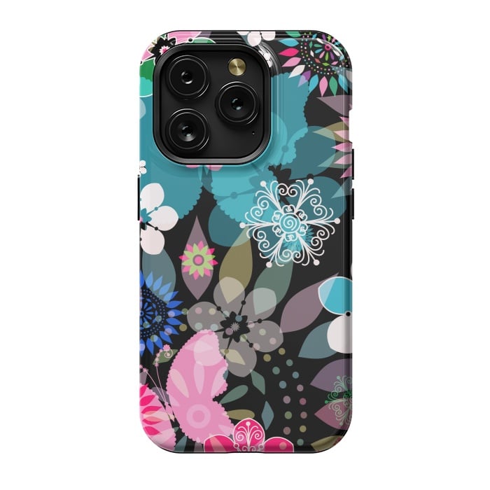 iPhone 15 Pro StrongFit Seamless Patterns with Flowers XII by ArtsCase