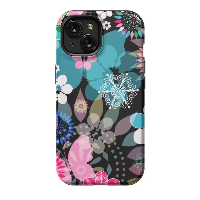 iPhone 15 StrongFit Seamless Patterns with Flowers XII by ArtsCase