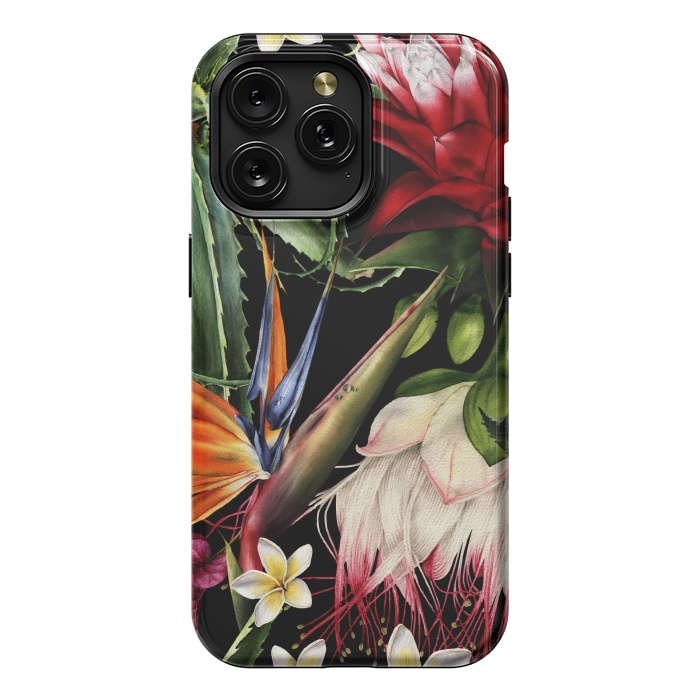 iPhone 15 Pro Max StrongFit Tropical Design Flowers 000 by ArtsCase